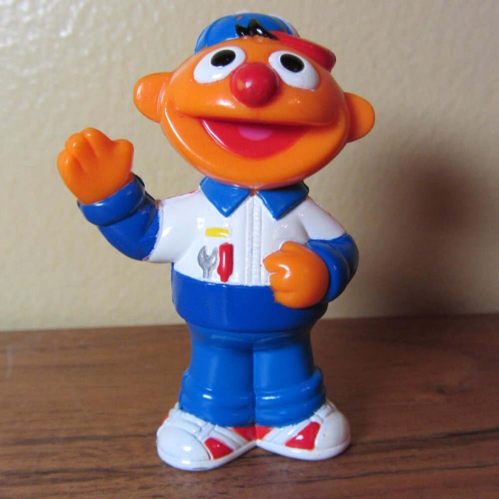 5 for $25 - Jim Henson Sesame Street Ernie Mechanic figure (T525)